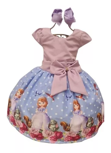 Vestido Princesinha Sofia infantil temático