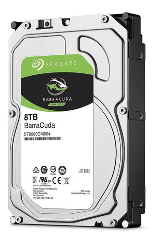 Disco Rígido Interno Seagate Barracuda St8000dm004 8tb Prateado