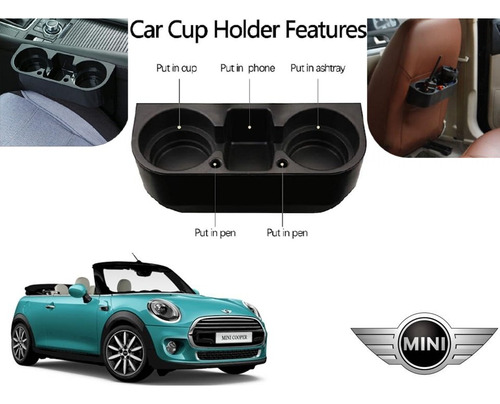 Porta Vasos Con Porta Celular Mini Cooper Convertible 2022