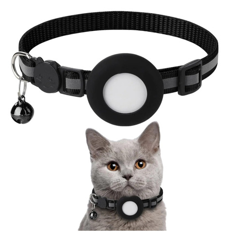 Collar Reflectante Mascota Perro Gato Soporte Airtag Localiz