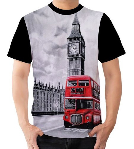 Camiseta Camisa Personalizada Ônibus Inglaterra País 4