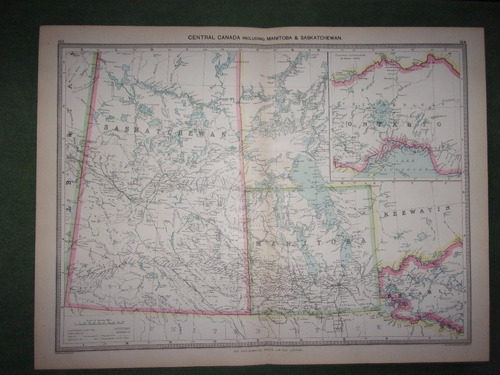 Canada Central Manitoba Y Saskatchewan Mapa De 1950
