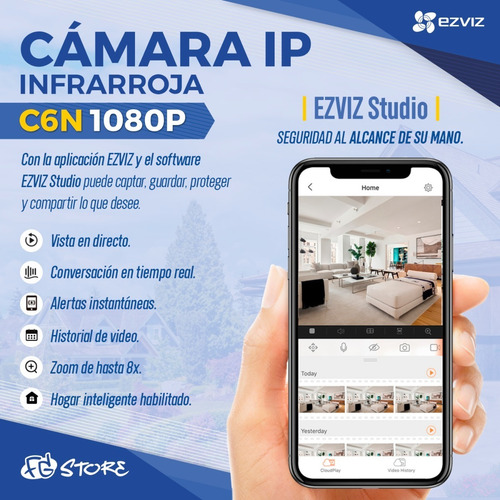 Imagen 9 de 10 de Camara Seguridad Ezviz C6n Ip 1080p Motorizado Wifi Nocturn