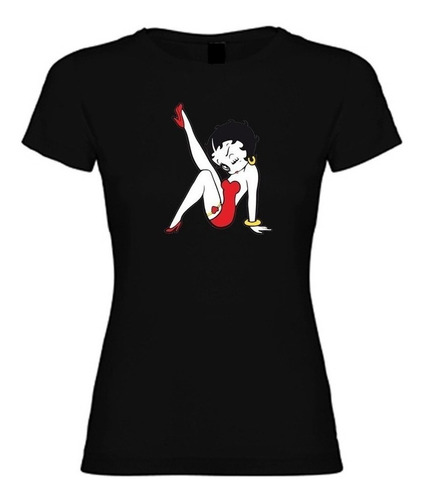 Polera Betty Boop Sentada  Moda Mujer