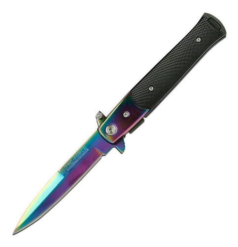 Canivete Tac Force Stiletto Rainbow Alumínio Tf-428rb