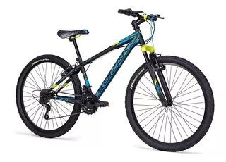Bicicleta De Montaña Mercurio Kaizer Mtb R26 21 Velocidades Color Negro mate/Azul neón Tamaño del cuadro M