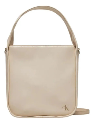 Bolsa Calvin Klein Block Bucket Beige Mujer K60k612249-acf
