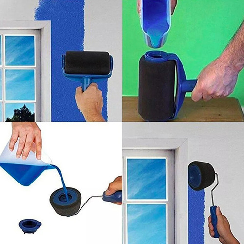Imagen 8 de 9 de Rodillo Para Pintar Rellenable 8 Pcs Microfibra Esquinero