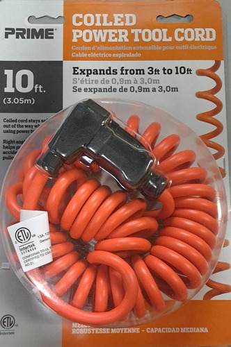 Prime Ad010610 - Cable De Herramientas Eléctricas En Espiral