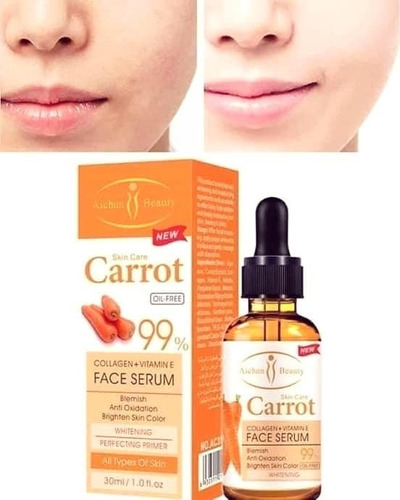 Sérum Facial Blanqueador De Zanahoria Colágeno Vitamina E Tipo de piel Normal