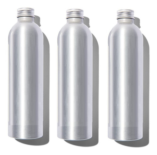 3 Botellas Aluminio Con Tapa Metálica 250ml 