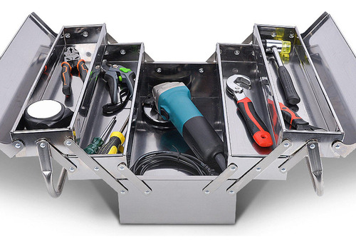 Caja De Almacenamiento De Herramientas, 460mm Doble Capa