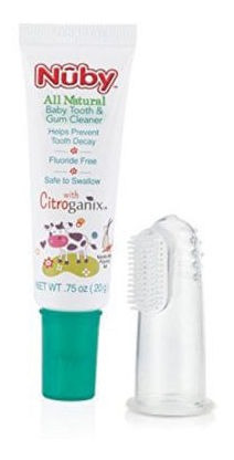 Imagen 1 de 3 de Crema De Dientes Para Bebé 0,75 Oz + Cepillo Nuby