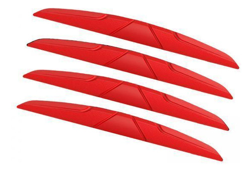 2 Parachoques De La Etiqueta Engomada De Protección Rojo