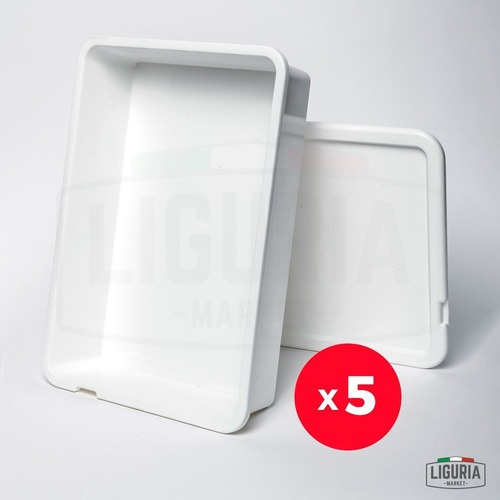Imagen 1 de 5 de Fermentador Plastico C/tapa Pizzas. X5 Un -liguria-