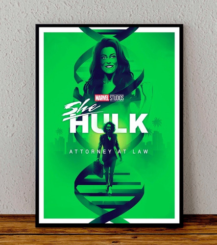 Cuadro 33x48 Poster Enmarcado She Hulk Serie Marvel 01