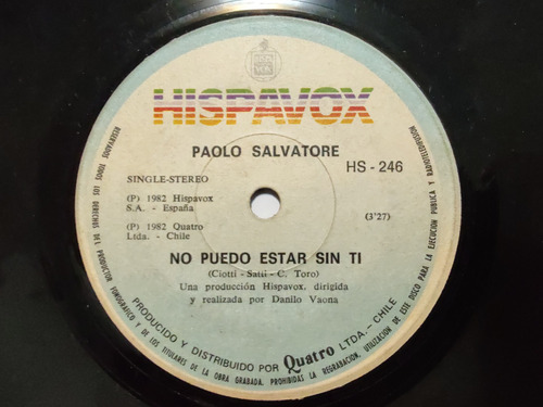 Vinilo Single De Paolo Salvatore -- Ella ( B25 (Usado)