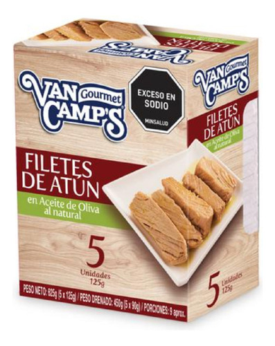 Filetes Atún En Oliva X5 125g - g a $99