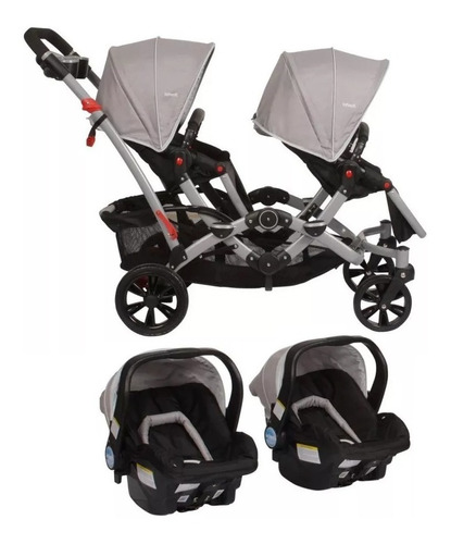 Coche Mellizos Sillitas Auto Travel System Infanti Duo Ride