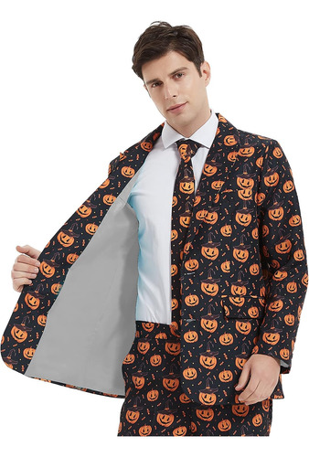 Ach Traje De Halloween Para Hombres Disfraz De Calabaza De F
