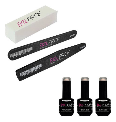 Kit Manicuria Belprof Limas + Esmaltes Semis