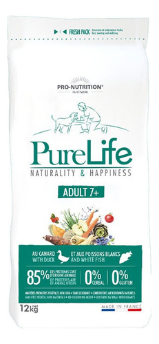 Pure Life Alimento Premium Perro Adulto 7+  12 Kg