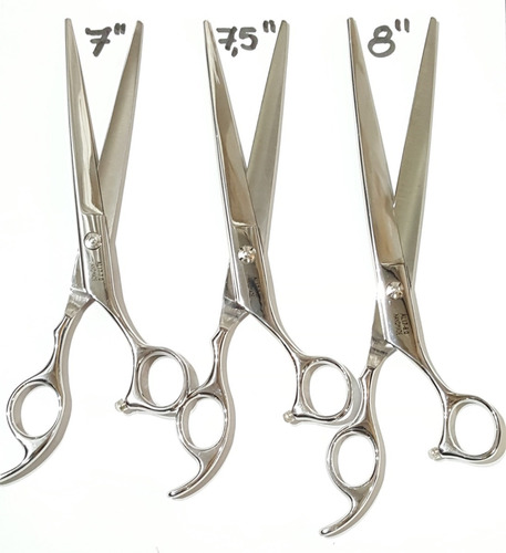 Imagen 8 de 9 de Tijera Profesional Kai Plateadas 7 Pulgadas Ó 8 Pulgadas