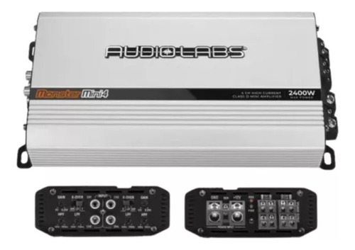 Amplificador Mini 4 Canale 1200w Rms Audiolabs Monster Mini4