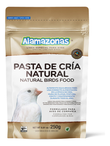 Pasta De Cría Natural Canarios 500g Alamazonas