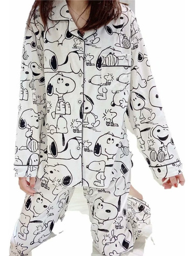 L Pijama Japonés Lindo Animados Snoopy Señoras De Manga