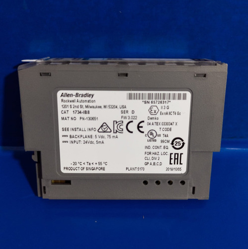 Allen Bradley Point Io 1734 Ib8 Ser D Fw 3.022