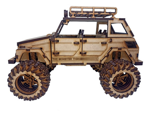 Rompecabezas 3d Vw Safari The Monster Thing Mdf Corte Láser