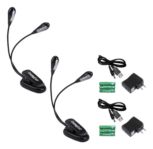 Luz Led Ajustable Clipon Ccl2 De Doble Cabezal 2 Pack |...