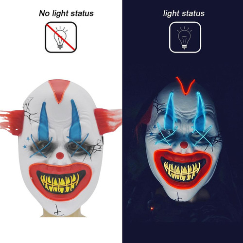 Aplicável A Disfraz Led De Payaso Para Disfraces De Fiesta