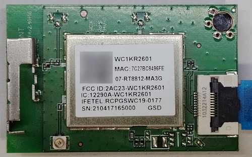 Modulo Wifi Tcl 43s425-mx 65s425-mx 07-rt8812-ma2g Wc0hr2601 (Usado)