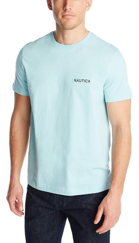 Nautica ® playera Para Hombre Cuello Redondo 100% Algodón Ev