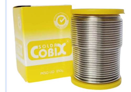 Solda Estanho 50x50 1.5mm Com Fluxo Ra (t2) Rolo 250g Cobix