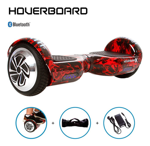 Hoverboard Skate Elétrico 6,5 Red Fire Barato Bluetooth Led