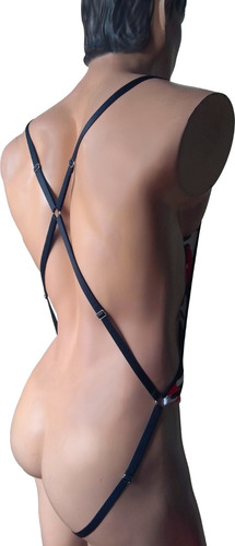 Body Leotardo Mono Masculino Con Tirantas Graduables.