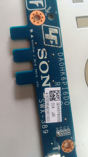 Boton De Encendido Power Panel Sony Sve141c11u Sve14125clb (Usado)
