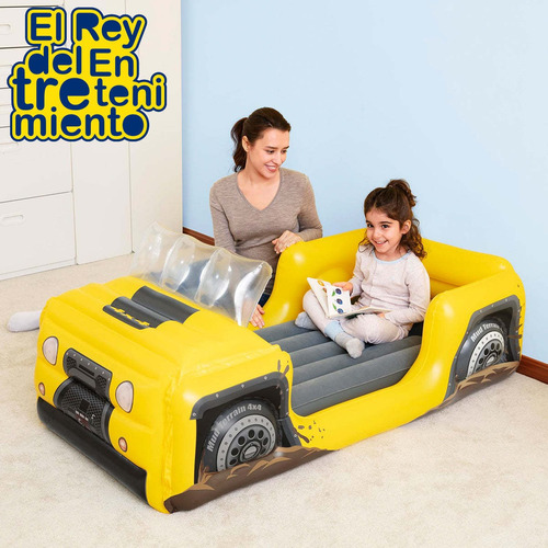 Imagen 4 de 7 de Colchon Inflable Bestway 1 Plaza Para Niños Camping - El Rey