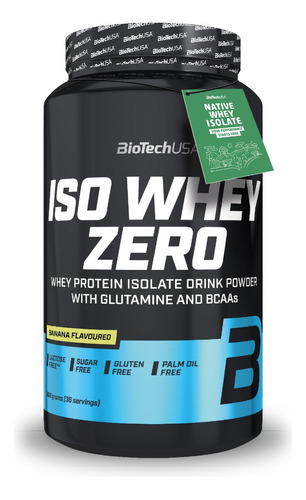 Iso Whey Zero Biotech Usa - 36 Servicios - Strawberry Sabor Banana