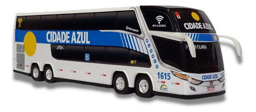 Brinquedo Miniatura De Ônibus Viação Cidade Azul G7 Dd