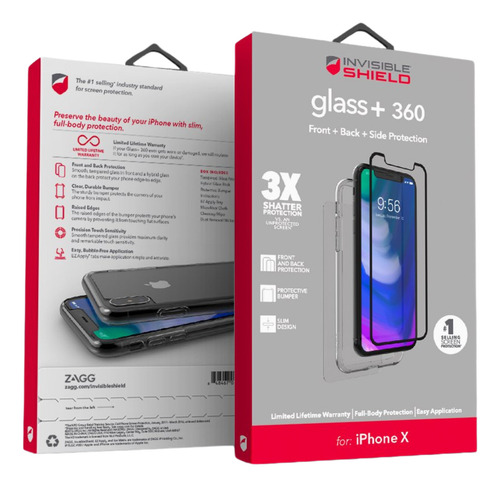 Zagg Invisible Shield Glass+ Para iPhone X/xs