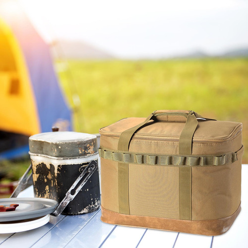 Bolsa De Almacenamiento Para Acampar Portátil Con Caqui