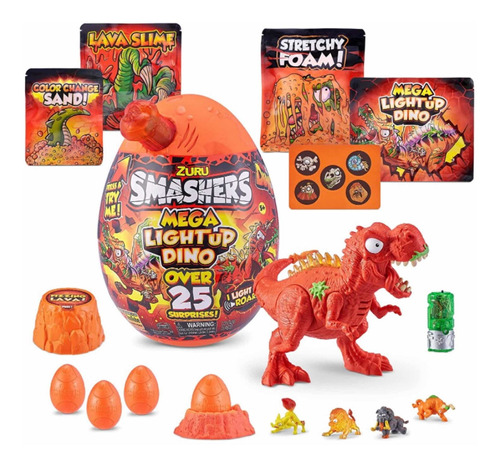 Smashers Mega Light-up Dino T-rex Huevo Sorpresa Iluminado