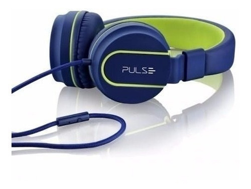 Fone De Ouvido Bluetooth Pulse Fun Azul E Amarelo Ph218