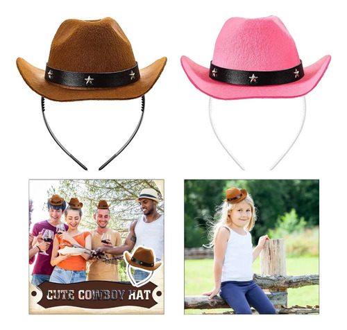 Mz Sombrero, Diadema, Fiesta, Estilo Vaquera, Sombrero