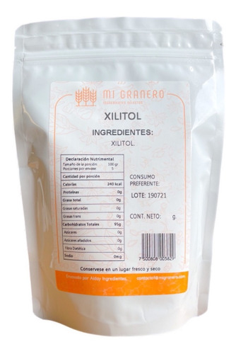 Xilitol Endulzante 100 Gramos