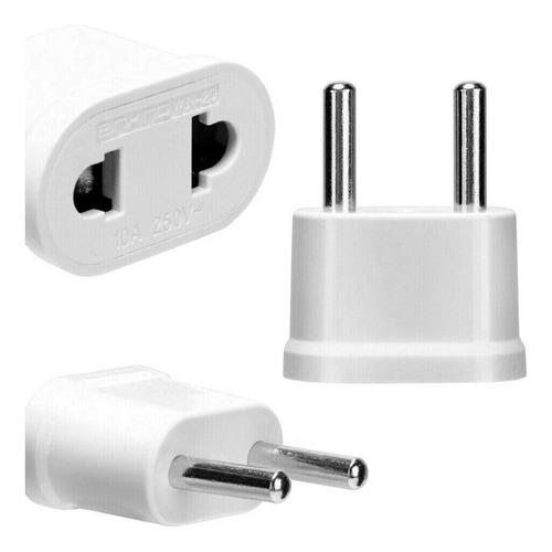 Pack ×10 Adaptador Enchufe Europeo Americano A Nacional 250v